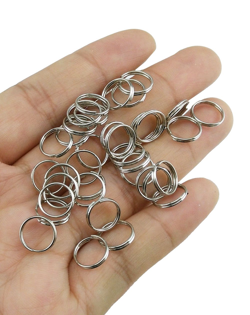 Amazon.com: yueton Pack of 200 Nickel Plated Split Ring Chain Part